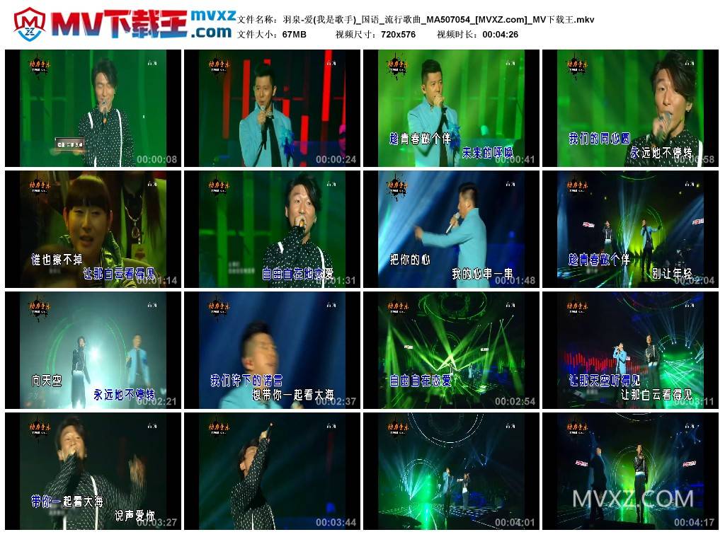 羽泉-爱(我是歌手)_国语_流行歌曲_MA507054